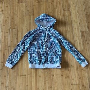 Famous Stars & Straps Blue and White Hoodie